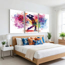 Colorful Golfer Swing Wall Art Canvas Print - Ready to Hang,