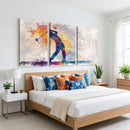 Watercolor Golf Swing Wall Art Canvas Print | Vibrant