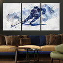 Hockey Player Wall Art Canvas Print - Sports-Inspired
