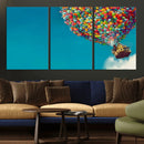 Carl Fredricksen, Up Movie Wall Art, Colorful Balloon House