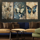 Butterfly Wall Art Trio | Vintage Butterfly Canvas Print | by MyGreatCanvas | Canvas Wall Art Prints | Photo Prints & Wall Decor