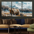 Bear and Baby Bear Wall Art Canvas Print