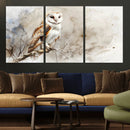 Barn Owl Wall Art | Watercolor Canvas Print | Perfect for