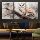 Barn Owl Wall Art | Watercolor Barn Owl Canvas Print | by MyGreatCanvas | Canvas Wall Art Prints | Photo Prints & Wall Decor