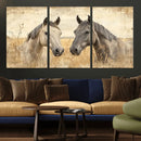 Chines Ink Style Grunge Horses Wall Art Canvas Print by MyGreatCanvas | Canvas Wall Art Prints | Photo Prints & Wall Decor