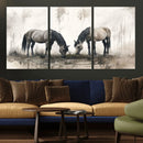 Chines Ink Style Vintage Horses Wall Art Canvas Print for by MyGreatCanvas | Canvas Wall Art Prints | Photo Prints & Wall Decor