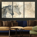 Abstract Horse Canvas Print | Modern Farmhouse Wall Art |