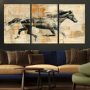 Chines Style Running Horse Western Wall Art | Farmhouse Wall