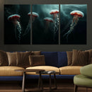 Abstract Jellyfish Wall Art Canvas Print