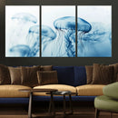 Blue Jellyfish Wall Art Canvas Print