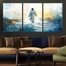 Watercolor Jesus Walking on Water Canvas Print, Christian by MyGreatCanvas | Canvas Wall Art Prints | Photo Prints & Wall Decor