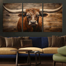Longhorn Bull Wall Art | Canvas Print | Ready to Hang | by MyGreatCanvas | Canvas Wall Art Prints | Photo Prints & Wall Decor
