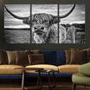 Scottish Highland Cow Canvas Wall Art Farmhouse Decor, by MyGreatCanvas | Canvas Wall Art Prints | Photo Prints & Wall Decor
