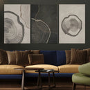 Minimalist Tree Rings Wall Art | Modern Abstract Canvas