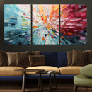 Radiant Bloom Abstract Floral Wall Art Canvas Print -