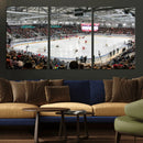 Lausanne Arena Ice Hockey Stadium Wall Art Canvas Print,