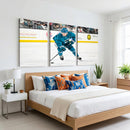 San Jose Sharks Ice Hockey Player Wall Art Canvas Print