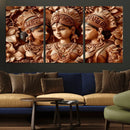 Indian Woman Statue Wall Art Canvas Print