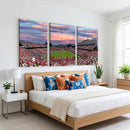 Carter-Finley Stadium Art Sunset Game Triple Canvas Wall Art