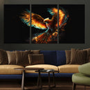 Fiery Phoenix Canvas Print | Ready to Hang Wall Art | Bold