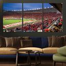 Wisconsin Badgers Football Team Print - Madison Camp Randall by MyGreatCanvas | Canvas Wall Art Prints | Photo Prints & Wall Decor