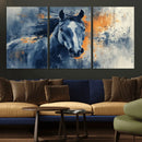 Abstract Blue Horse Wall Art Print Canvas | Horse Wall Art by MyGreatCanvas | Canvas Wall Art Prints | Photo Prints & Wall Decor