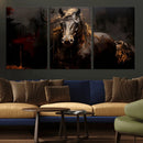 Abstract Black Horse Canvas Print for Farmhouse Wall Art | by MyGreatCanvas | Canvas Wall Art Prints | Photo Prints & Wall Decor