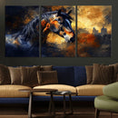 Abstract Horse Art Print - Abstract Canvas Wall Art |
