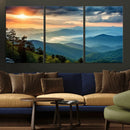 Sunrise Over Mountain Range Wall Art Canvas Print, Farmhouse