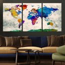 World Map Canvas Print – Framed Travel Map Wall Art for by MyGreatCanvas | Canvas Wall Art Prints | Photo Prints & Wall Decor
