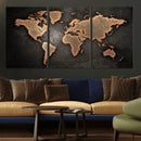 World Map Canvas Print – Framed Travel Map Wall Art for