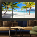 Blue Beach and Sea Wall Art Canvas Print by MyGreatCanvas | Canvas Wall Art Prints | Photo Prints & Wall Decor