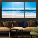 Wall Art Canvas Print Shiny Blue Sea and Beach by MyGreatCanvas | Canvas Wall Art Prints | Photo Prints & Wall Decor