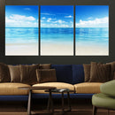 Beach Scene Canvas Wall Art Print – Tranquil Ocean Horizon by MyGreatCanvas | Canvas Wall Art Prints | Photo Prints & Wall Decor