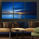 Blue Sunset Ocean Canvas Wall Art Print – Serene Coastal by MyGreatCanvas | Canvas Wall Art Prints | Photo Prints & Wall Decor