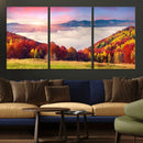 Autumn Mountain Foggy Landscape Wall Art Canvas Print | by MyGreatCanvas | Canvas Wall Art Prints | Photo Prints & Wall Decor