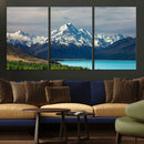 Mount Cook and Lake Pukaki Canvas Wall Art Print – Majestic by MyGreatCanvas | Canvas Wall Art Prints | Photo Prints & Wall Decor