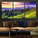 Green Hills and Sunset Wall Art Print - Scenic Landscape by MyGreatCanvas | Canvas Wall Art Prints | Photo Prints & Wall Decor