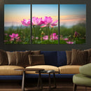Pink Flower on the Mountain Canvas Print, Framed Pink Flower