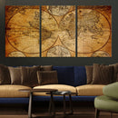 Vintage World Map Canvas Print – Antique Push Pin Travel by MyGreatCanvas | Canvas Wall Art Prints | Photo Prints & Wall Decor