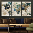 Framed Vintage World Map Wall Art – Abstract Map Canvas by MyGreatCanvas | Canvas Wall Art Prints | Photo Prints & Wall Decor