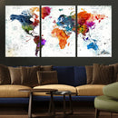 World Map Canvas Print – Framed Travel Map Wall Art for by MyGreatCanvas | Canvas Wall Art Prints | Photo Prints & Wall Decor