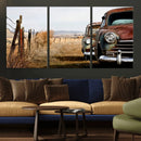 Old Rustic Classic Car Wall Art Canvas Print