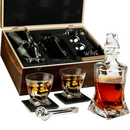 Whiskey Stones & Decanter Gift Set for Men & Women