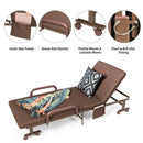 Adjustable Folding Guest Bed Frame with Mattress and Wheels by LJGDeals