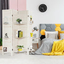 4 Panel Folding Room Divider Screen with 3 Display Shelves by LJGDeals