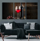 Red Wine and Bottle Canvas Print