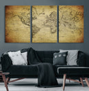 Push Pin World Map Canvas Print – Travel Tracker Wall Art