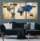 World Map Canvas Print – Detailed Map of the World Wall Art by MyGreatCanvas | Canvas Wall Art Prints | Photo Prints & Wall Decor