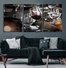 Red Wine and Glass Canvas Print by MyGreatCanvas | Canvas Wall Art Prints | Photo Prints & Wall Decor